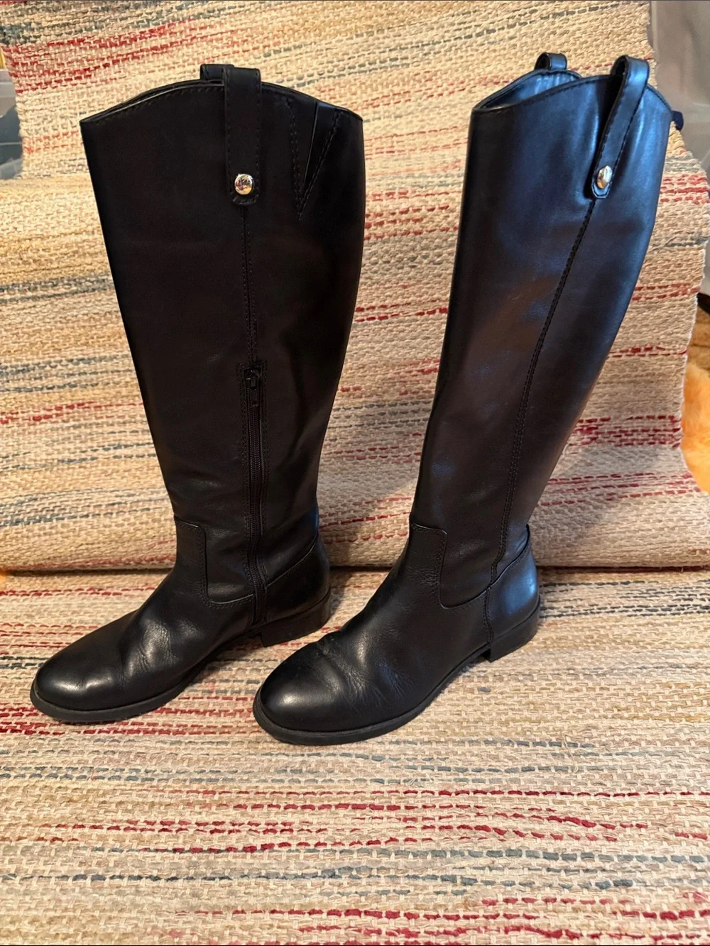 INC International Concepts Tall Black Over-the-Knee Leather Boots